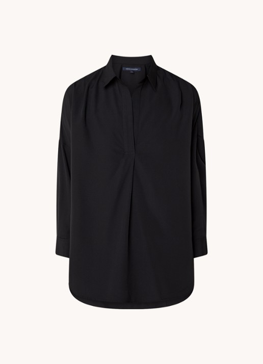 French Connection Rhodes oversized tuniek - voorkant 2 zwart