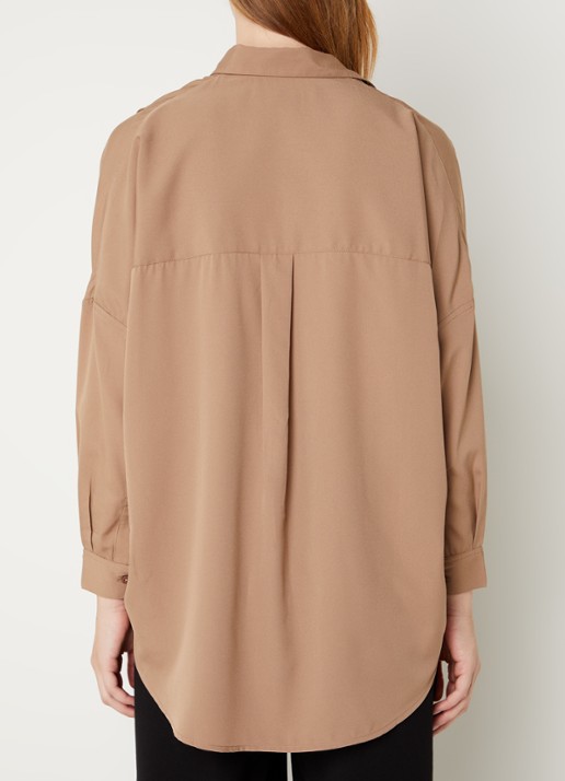 French Connection Rhodes oversized tuniek - achterkant zand