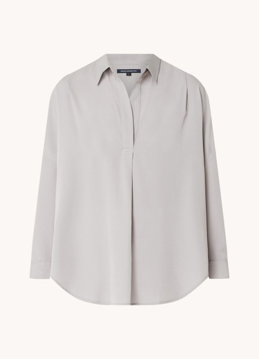 French Connection Rhodes oversized tuniek - voorkant 2 lichtgrijs