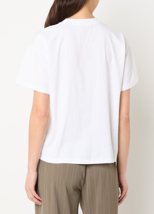 French Connection Rosette Ruffle T-shirt met applicatie - achterkant 4 wit