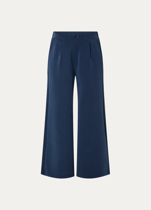 French Connection Wren high waist wide fit pantalon met steekzakken - voorkant 3 indigo