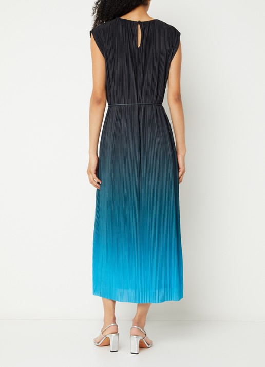 French Connection Xena midi jurk met dip-dye dessin - achterkant 2 zwart