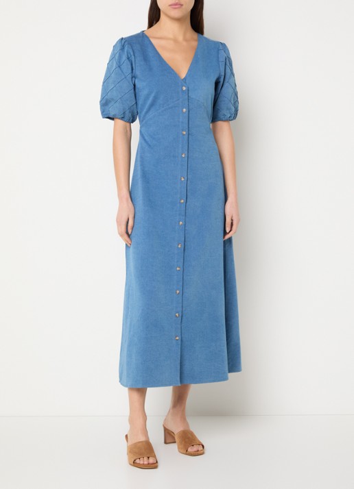 French Connection Zaves denim blousejurk met V-hals
