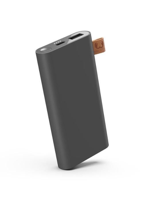Fresh 'n Rebel 6000 mAh powerbank - voorkant donkergrijs