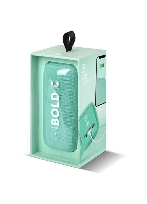 Fresh 'n Rebel Rockbox Bold M Bluetooth speaker - voorkant 2 mint