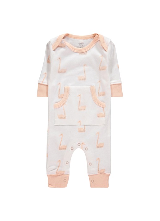 Fresk Babypak met print en steekzakken - voorkant lichtroze