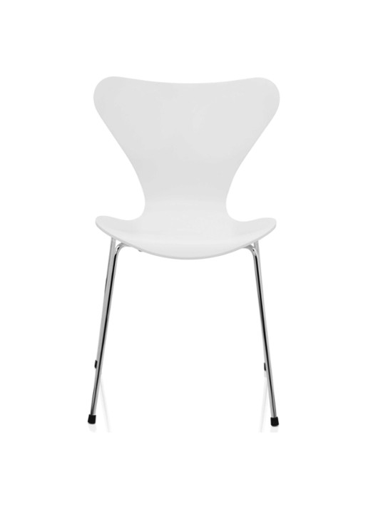 Fritz Hansen Vlinderstoel stoel chroom - voorkant wit