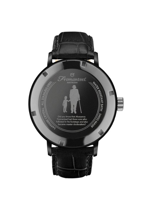 Fromanteel Generations Day Date horloge GS-0805-004 - voorkant 2 zwart