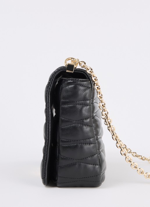 FURLA 1927 M crossbodytas van leer met quilt patroon - detail 4 zwart