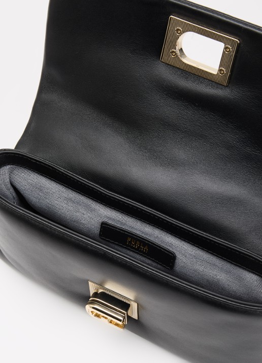 FURLA 1927 Mini crossbodytas van leer - detail 2 zwart