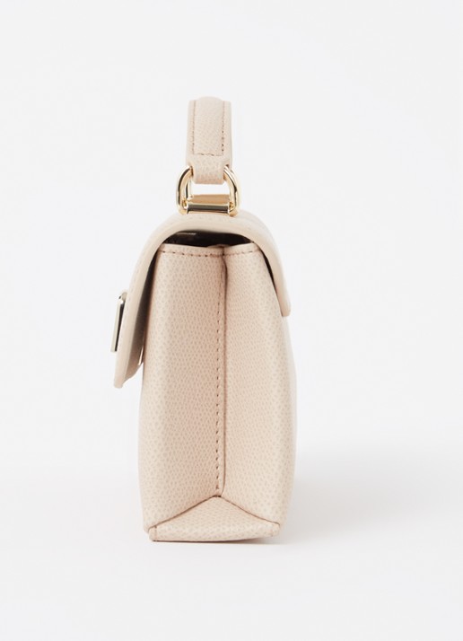 FURLA 1927 Mini handtas van leer met structuur - detail 3 creme