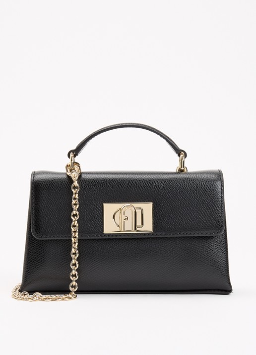 FURLA 1927 Mini handtas van leer met structuur