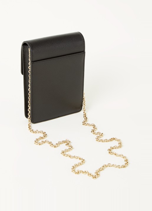 FURLA 1927 Mini Vertical crossbodytas van leer - detail zwart
