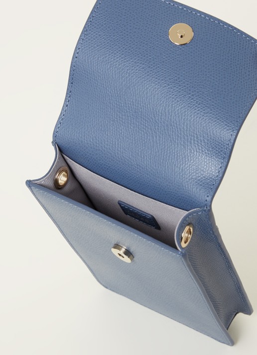 FURLA 1927 Mini Vertical crossbodytas van leer - detail 2 blauw