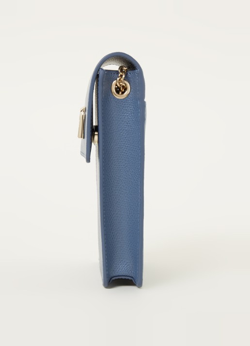FURLA 1927 Mini Vertical crossbodytas van leer - detail 3 blauw