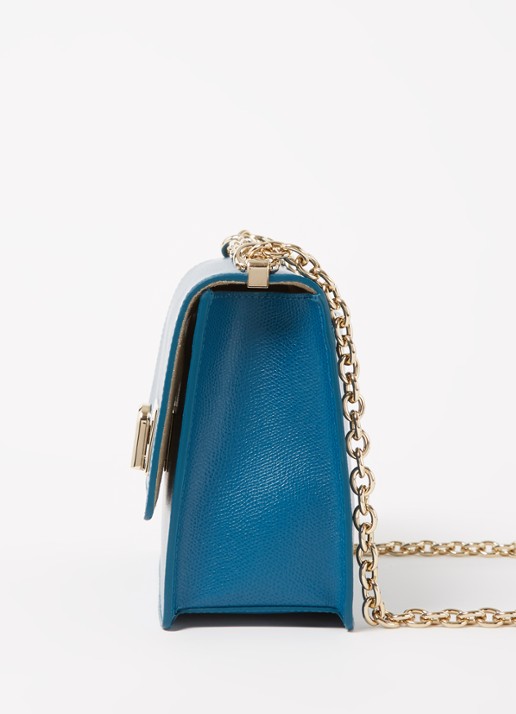 FURLA 1927 schoudertas S van leer - detail 4 blauw