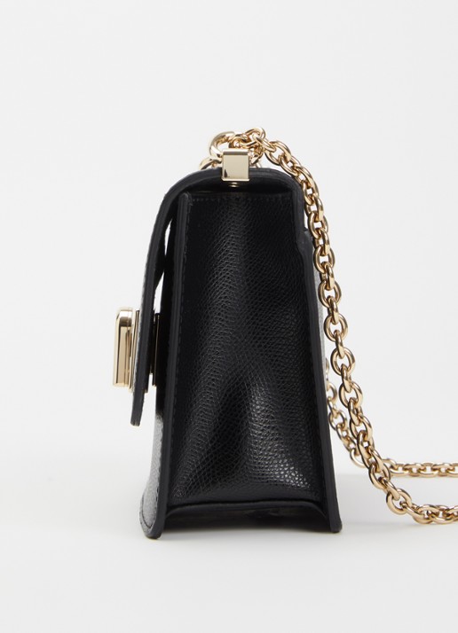 FURLA 1972 Mini crossbodytas van leer - detail 4 zwart
