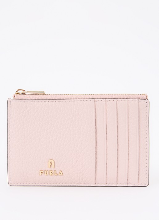 FURLA Camelia M pasjeshouder van leer - voorkant 2 lichtroze