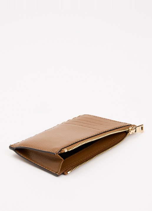 FURLA Camelia M pasjeshouder van leer - voorkant 2 cognac
