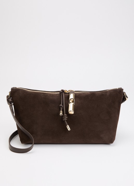 FURLA Debby Mini schoudertas van suède met verstelbare schouderriem