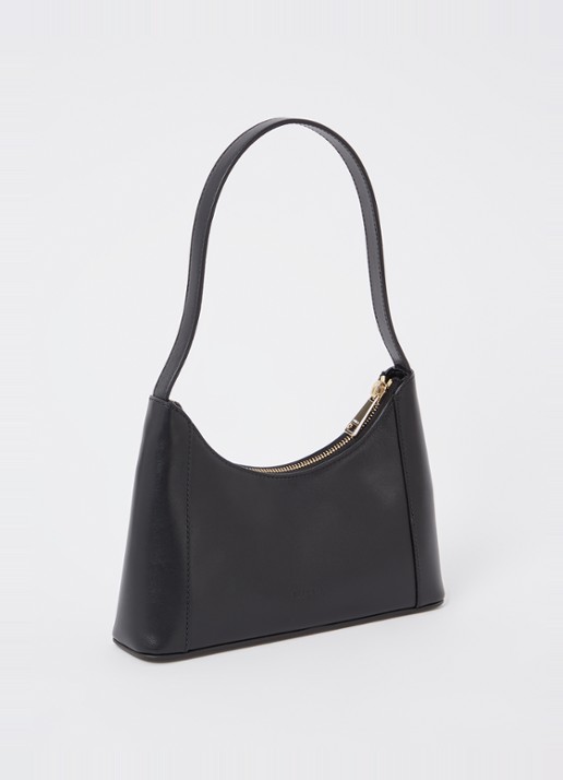 FURLA Diamante Mini schoudertas van leer - achterkant 2 zwart