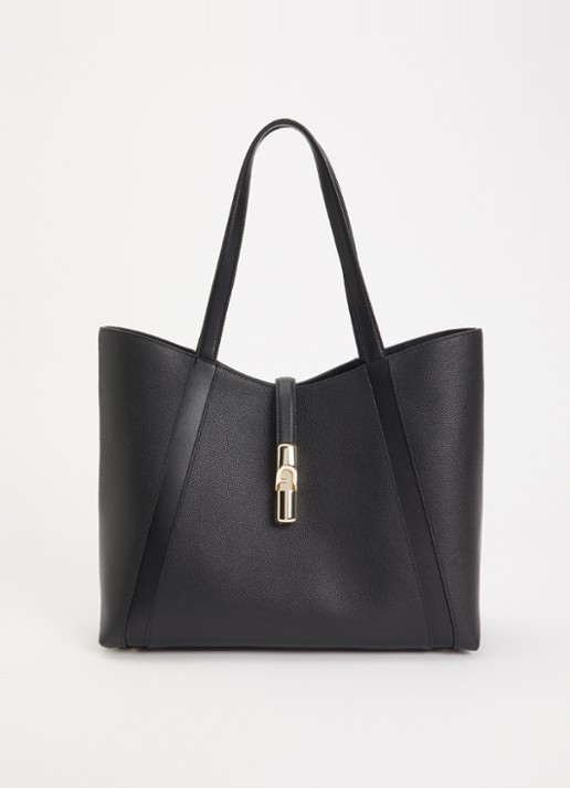 FURLA Goccia L schoudertas van kalfsleer met logo
