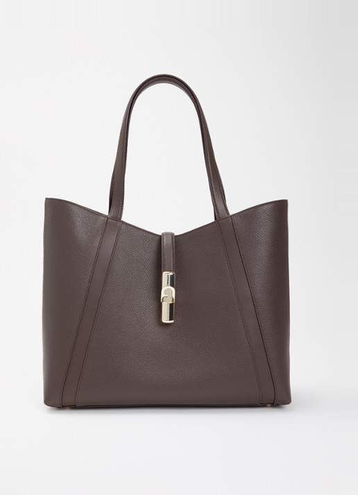 FURLA Goccia L schoudertas van kalfsleer met logo
