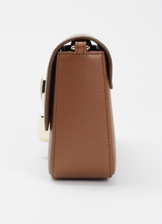 FURLA Iride S crossbodytas van leer met afneembare schouderriem - detail 3 cognac