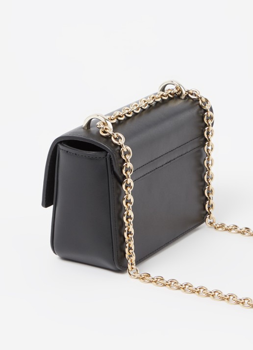 FURLA Metropolis Mini crossbodytas van leer - achterkant 4 zwart