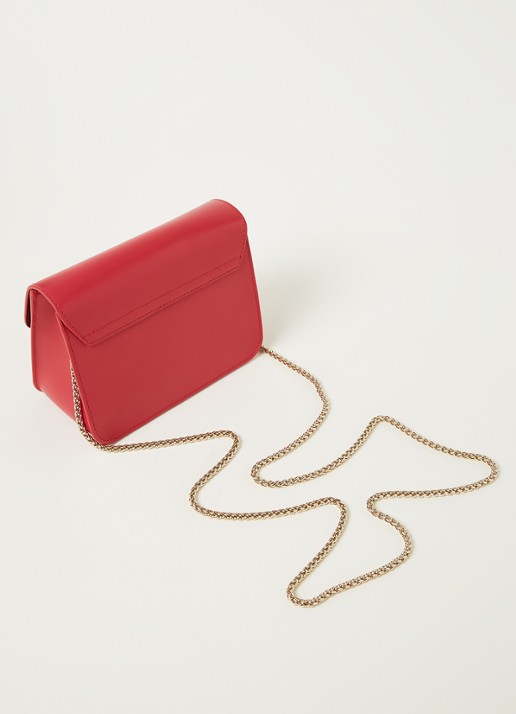 FURLA Metropolis Mini crossbodytas van leer - achterkant 4 rood