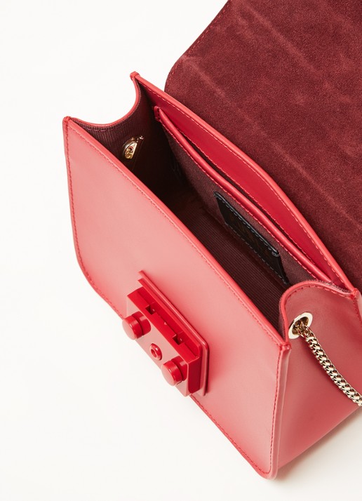 FURLA Metropolis Mini crossbodytas van leer - detail 2 rood