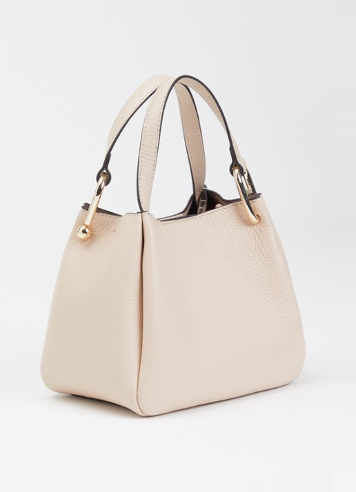 FURLA Nuvola Mini handtas van leer - achterkant 5 beige