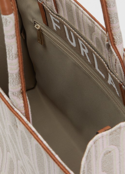 FURLA Opportunity L handtas met print  - detail 2 beige