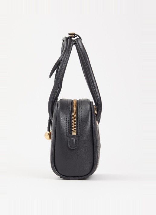 FURLA Poppy Mini handtas van leer - detail 3 zwart