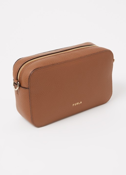 FURLA Primula S crossbodytas van leer - achterkant bruin