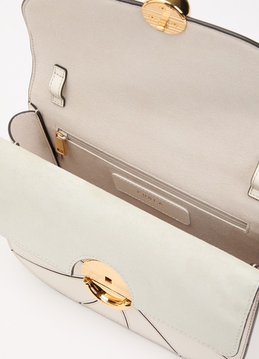 FURLA Sfera crossbodytas van leer en afneembare schouderriem  - detail 3 beige