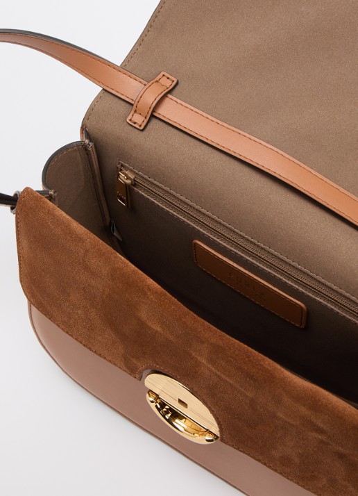 FURLA Sfera S crossbodytas van leer - detail 2 cognac