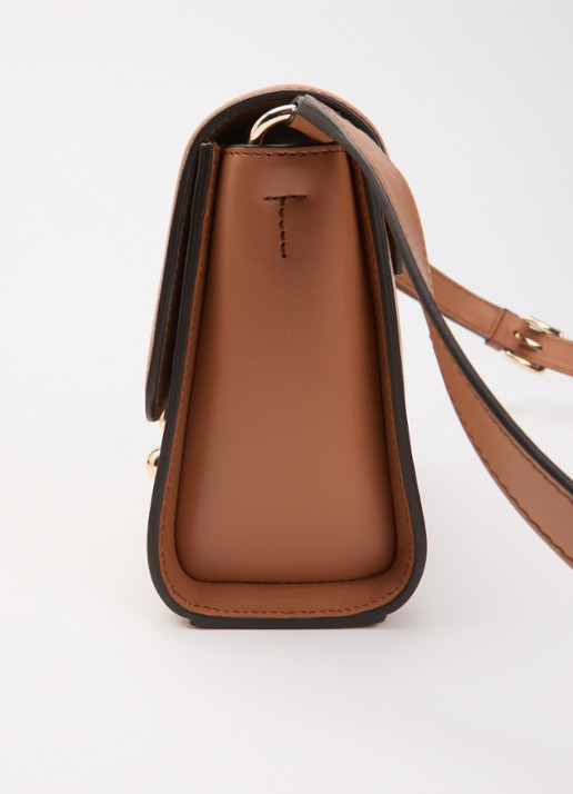 FURLA Urban S crossbodytas van leer met verstelbare schouderriem - detail 3 roestbruin