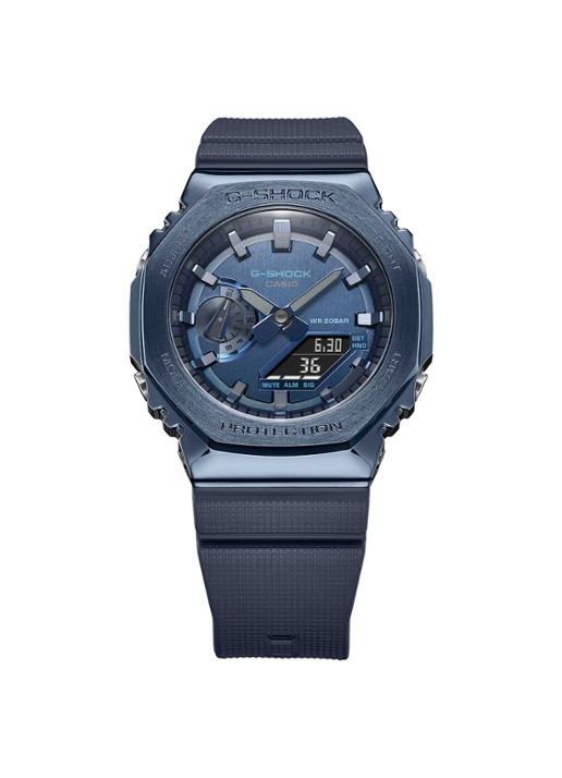 G-Shock Metal horloge GM-2100 - voorkant 2 donkerblauw