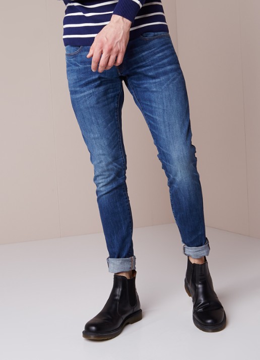 G-Star RAW 3301 Deconstructed mid rise super slim fit jeans - detail 2 indigo