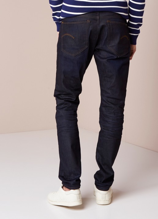 G-Star RAW 3301 High rise slim fit jeans met stretch - achterkant 3 indigo