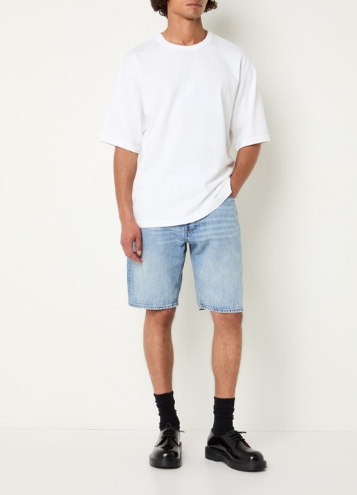 G-Star RAW Dakota straight fit korte broek van denim - voorkant 2 indigo