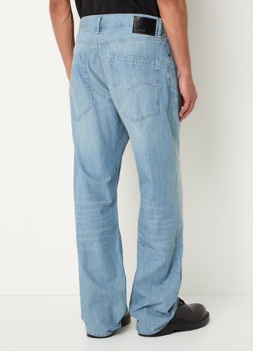 G-Star RAW Deeggie straight leg jeans met lichte wassing - achterkant 3 indigo