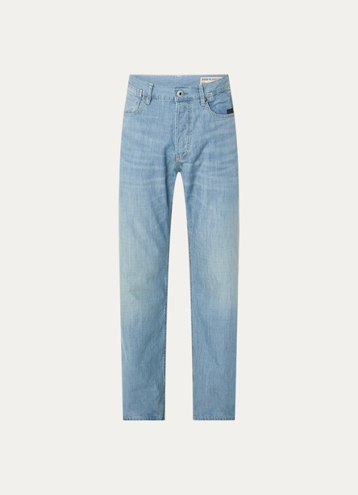 G-Star RAW Deeggie straight leg jeans met lichte wassing - voorkant 4 indigo