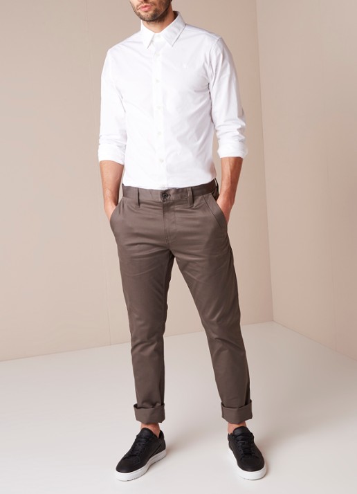 G-Star RAW G-Star RAW Bronson regular fit chino in katoenblend - voorkant 5 grijs