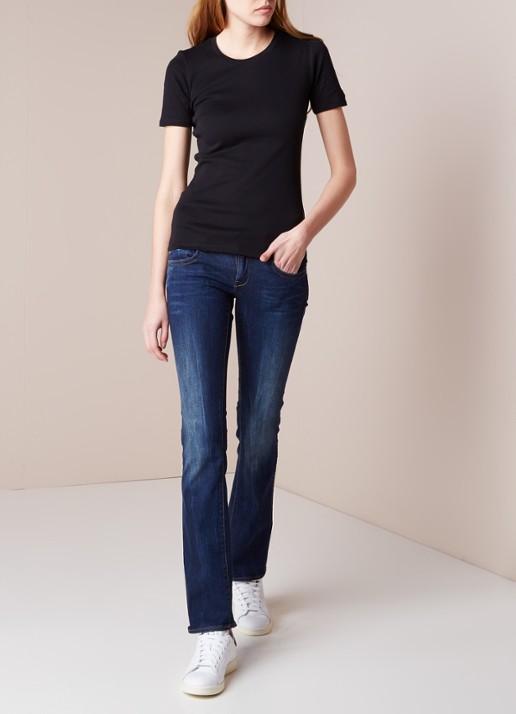 G-Star RAW G-Star RAW Midge mid waist flared fit jeans met faded look - voorkant 3 indigo