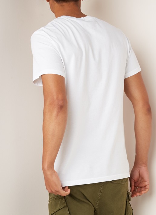 G-Star RAW Graphic T-shirt met tekstopdruk - achterkant wit
