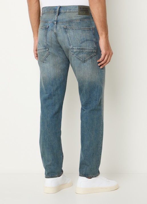 G-Star RAW Morry straight leg jeans met lichte wassing - achterkant 3 indigo