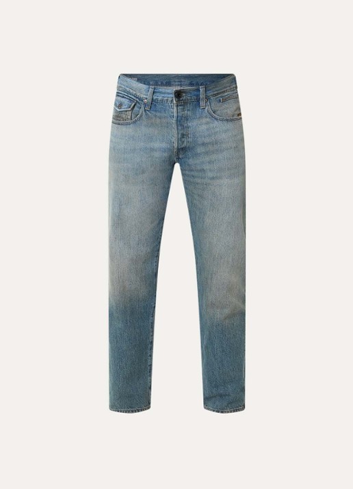 G-Star RAW Morry straight leg jeans met lichte wassing - voorkant indigo