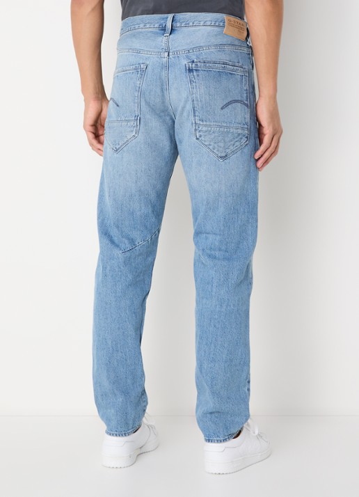 G-Star RAW Morry tapered jeans met lichte wassing - achterkant 5 indigo